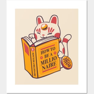 Maneki-Neko How to be a Millionaire Cat by Tobe Fonseca Posters and Art